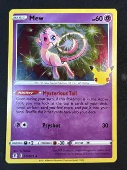 Mew 011/025 Celebrations Holo Pokemon - Image 1