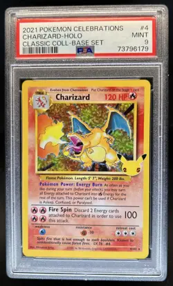 2021 Pokemon SWSH Celebrations Charizard Classic #4/102 PSA 9 - Image 1