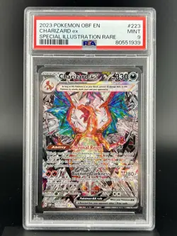 2023 POKEMON OBSIDIAN FLAMES SIR CHARIZARD EX 223/197 PSA 9 - Image 1