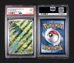 Pokemon TCG Bulbasaur Scarlet Violet-151 Illustration Rare Card 166/165 PSA 9 - Image 3