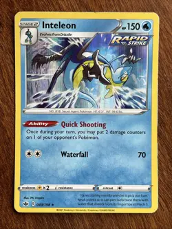 Inteleon 043/198 Swsh06: Sword & Shield - Chilling Reign Holo Pokemon 2021 - Image 1