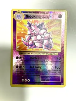 Nidoking 45/108 Holo Rare Evolutions Pokemon Reverse Holo Near Mint - Image 1