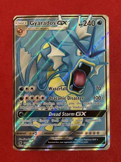 Pokemon Gyarados GX Full Art Holo Ultra Rare Sm-Crimson Invasion 101/111 Stage 1 - Image 1