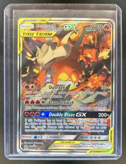 2016-19 Pokemon SM Black Star Promos Reshiram & Charizard Tag Team #SM201 - Image 1