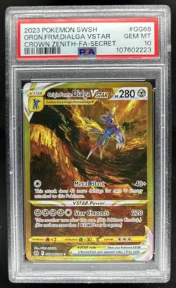 2023 Pokemon SWSH Origin Forme Dialga VSTAR Galarian Gallery #GG68/GG70 PSA 10 - Image 1