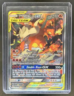 2016-19 Pokemon SM Black Star Promos Reshiram & Charizard Tag Team #SM201 - Image 1