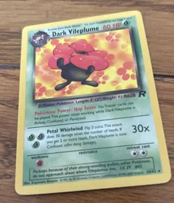 Dark Vileplume 30/82 Pokemon Team Rocket Non Holo WOTC TCG NM 2000 - Image 1