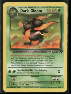 Dark Gloom 36/82 Uncommon Team Rocket Pokemon Heavily Played - Image 1