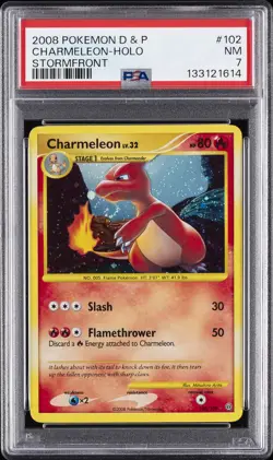 2008 POKEMON DIAMOND & PEARL STORMFRONT #102 CHARMELEON-HOLO PSA 7 - Image 1
