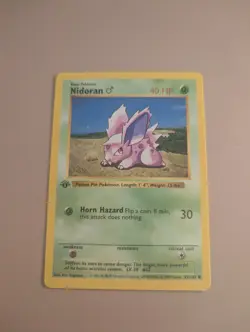 Pokemon TCG Nidoran Base Set 55/102 1st Edition Shadowless - Image 1