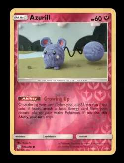 AZURILL 146/236 C COSMIC ECLIPSE POKEMON REVERSE HOLO LP - Image 1
