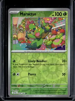 2025 Pokemon Black Bolt JP Maractus Reverse Holo Common #008/086 - Image 1
