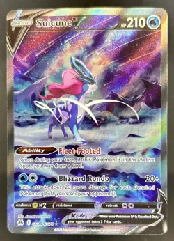 2023 Pokemon SWSH Crown Zenith Suicune V Galarian Gallery #GG38/GG70 - Image 1
