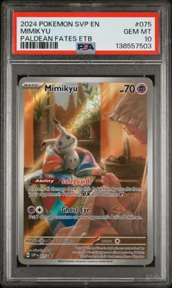 2024 Pokemon SVP EN Mimikyu Black Star Promo #075 PSA 10 GEM MINT - Image 1