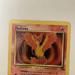 Fossil Set Fire Pokemon Non-Holo Moltres 27/62 - Image 4