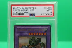 2007 YU-GI-OH! STON-STRIKE OF NEOS 1ST ED #EN035 ELEMENTAL HERO GRAND NEOS PSA 9 - Image 2