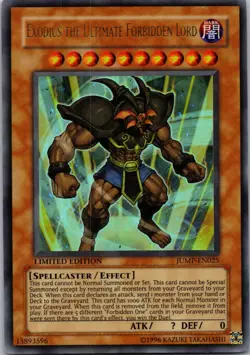 Yugioh Exodius the Ultimate Forbidden Lord JUMP-EN025 Limited Edition Ultra NM - Image 1