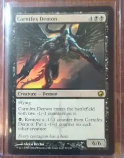 Carnifex Demon MtG Scars of Mirrodin NM - Image 1