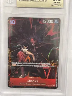 One Piece English Shanks Emperors in the New World Alt Art SR OP09-004 BGS 9.5 - Image 2