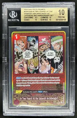 2025 One Piece Promos Sabaody Archipelago Anniversary #OP01-030 BGS 10 Pristine - Image 1