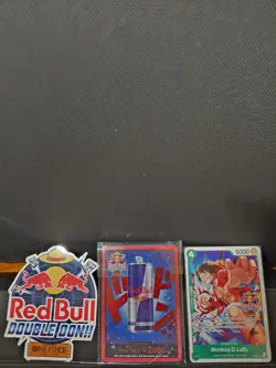 One Piece Red Bull Double Don Event Don Set, Promo And Sticker - Image 1