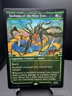 MTG Kamigawa Neon Dynasty Kodama of the West Tree Borderless Showcase Foil NM - Image 1