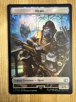 Hero (0004) Token / Copy Token NM Final Fantasy MTG Magic the Gathering FOIL - Image 1