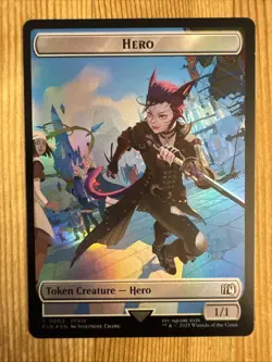 Hero (0003) Token / Wizard Token NM Final Fantasy MTG Magic the Gathering Eng - Image 1