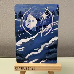 Vanillite Original Altered Pokemon TCG Hand Painted Card 1 of 1 Signed Artist - Image 1