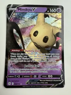 Mimikyu V 2022 Brilliant Stars Full Art Ultra Rare Pokemon Card 068/172 (NM) - Image 1
