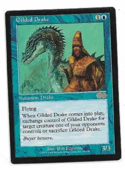 MTG magic cards 1x Gilded Drake Urza's Saga NM-Mint, English - Image 1