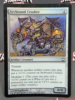 MTG FOIL Arcbound Crusher- DAMAGED -Darksteel Magic the Gathering Card #95 - Image 1