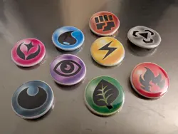 Pokemon Pins **Made From Real Cards** 1.5 Inch 9 Button Pins Energy Card Set - Image 1