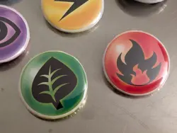 Pokemon Pins **Made From Real Cards** 1.5 Inch 9 Button Pins Energy Card Set - Image 2