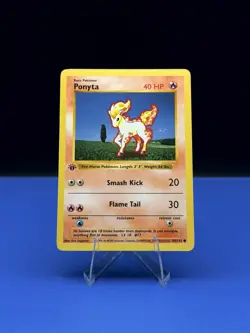 Ponyta - 1ST EDITION - SHADOWLESS - 1999 BASE SET card # 60/102 - LP - Image 1