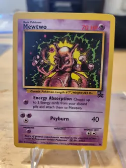 Mewtwo - Black Star Promo - #14 - Vintage Pokemon Card - WOTC - LP - Image 2