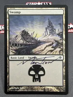 MTG Swamp- Signed -Shards of Alara Magic the Gathering Card # 239 - Image 1