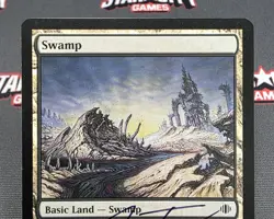 MTG Swamp- Signed -Shards of Alara Magic the Gathering Card # 239 - Image 3