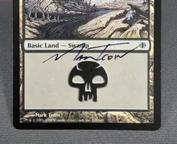 MTG Swamp- Signed -Shards of Alara Magic the Gathering Card # 239 - Image 4