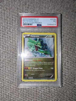 2015 Pokemon XY Black Star Promo Rayquaza XY64 Holo PSA 7 NM English - Image 1