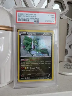 2015 Pokemon XY Black Star Promo Rayquaza XY64 Holo PSA 7 NM English - Image 4