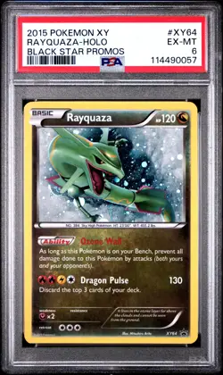 2015 POKEMON XY BLACK STAR PROMO RAYQUAZA #XY64 HOLO PSA 6 EX #114490057 - Image 1