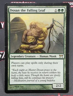 MTG Dosan the Falling Leaf- DAMAGED -Champions of Kamigawa Magic Card #205 - Image 1