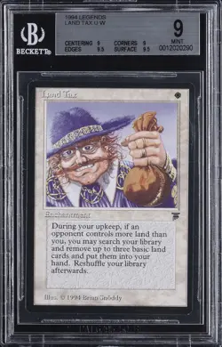 1994 MAGIC: THE GATHERING LEGENDS LAND TAX BGS 9 - Image 1