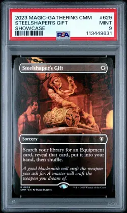 2023 MTG COMMANDER MASTERS SHOWCASE #629 STEELSHAPER'S GIFT PSA 9 - Image 1
