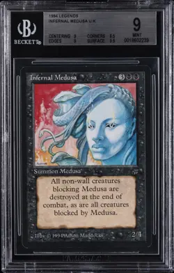 1994 MAGIC: THE GATHERING LEGENDS U K INFERNAL MEDUSA BGS 9 - Image 1