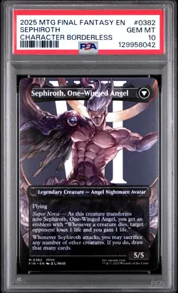 MTG FINAL FANTASY SEPHIROTH, FABLED SOLDIER/SEPHIROTH, ONE-WINGED ANGEL PSA 10 - Image 1