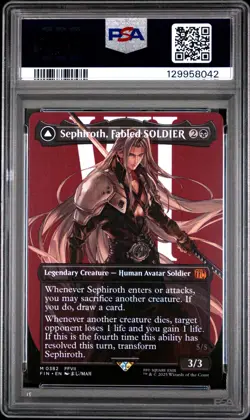 MTG FINAL FANTASY SEPHIROTH, FABLED SOLDIER/SEPHIROTH, ONE-WINGED ANGEL PSA 10 - Image 2