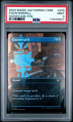 2023 MTG COMMANDER MASTERS SHOWCASE-FOIL #630 COUNTERSPELL PSA 9 - Image 1