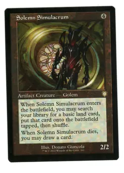 MTG Solemn Simulacrum Retro Frame 161 Commander Brothers War Magic The Gathering - Image 1
